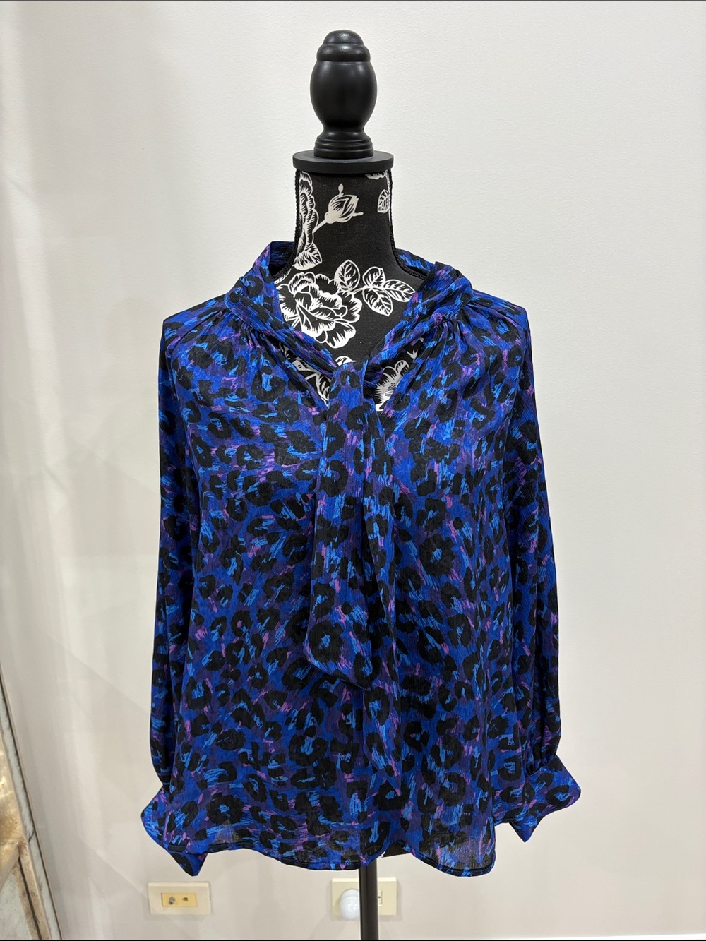 ba&sh animal print blouse size medium